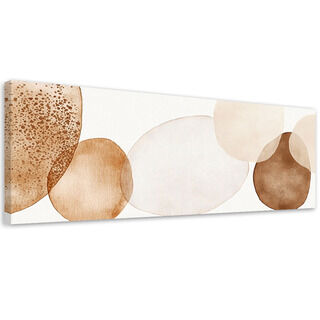 Lærred print, Cirkler Akvarel Abstrakt Lofts Beige