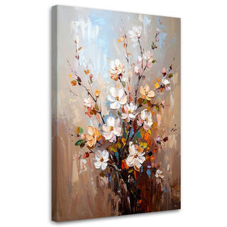 Lærred print, Delikat buket blomster