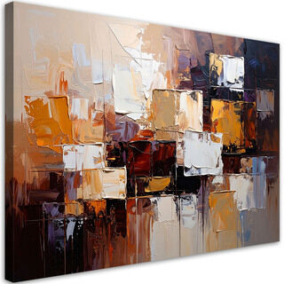Lærred print, Brun abstrakt