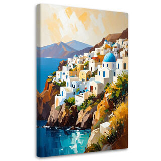 Lærred print, Santorini Grækenland Landskab