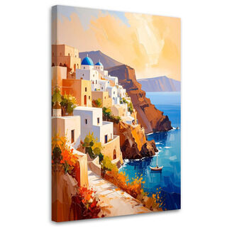 Lærred print, Santorini-øen Grækenland Landskab