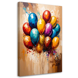 Lærred print, Farverige balloner Abstrakt