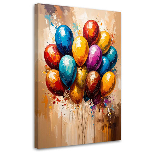 Lærred print, Farverige balloner Abstrakt