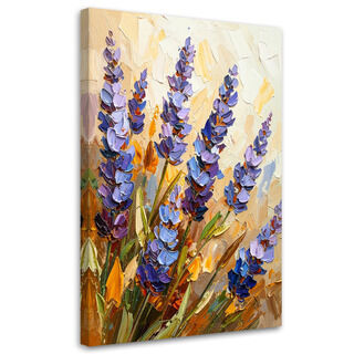 Lærred print, Lavendelblomster malingseffekt