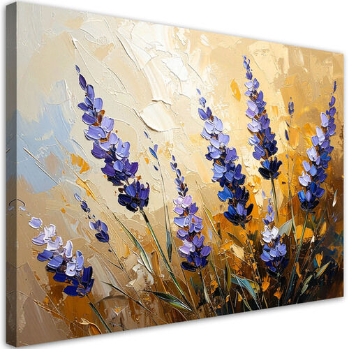 Lærred print, Lavendelblomster