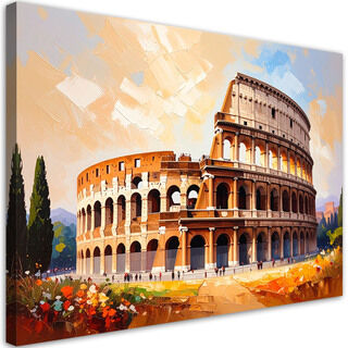 Lærred print, Colosseum Rom udsigt