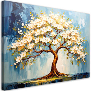 Lærred print, Livets træ Blomstrende grene