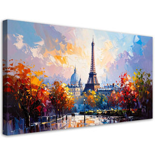 Lærred print, Paris Eiffeltårnet som malet
