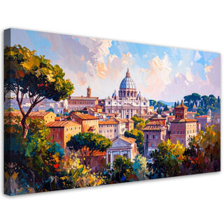 Lærred print, Kontorer Panorama af Rom