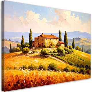 Lærred print, Toscana landskab udsigt
