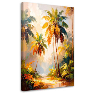 Lærred print, Palmer Jungle Tropisk skov