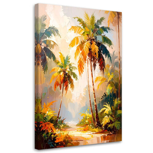 Lærred print, Palmer Jungle Tropisk skov