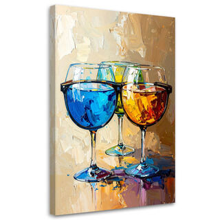 Lærred print, Cocktailglas