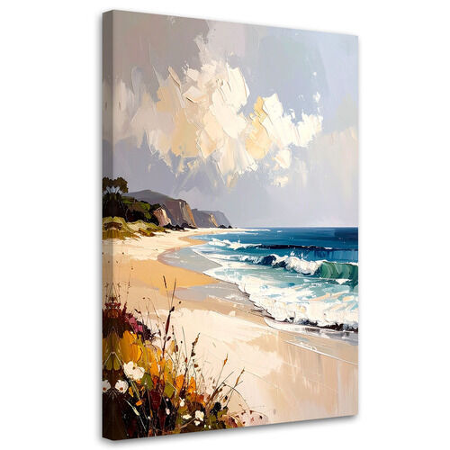 Lærred print, Hav Strand Havudsigt