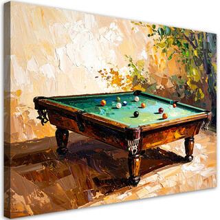 Lærred print, Poolbord