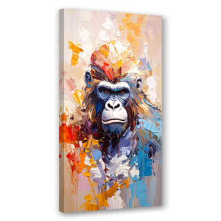 Lærred print, Farverig gorilla abstrakt maling