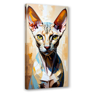 Lærred print, Sfinx farverig kat