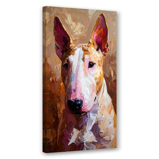 Lærred print, Bulldog Hund Dyre Beige