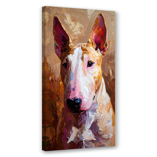 Lærred print, Bulldog Hund Dyre Beige