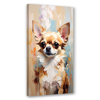 Lærred print, Chihuahua Hund Dyre Beige