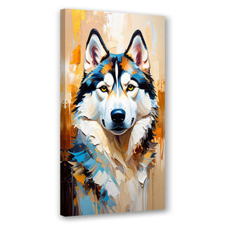 Lærred print, Siberian Husky Hund Dyre
