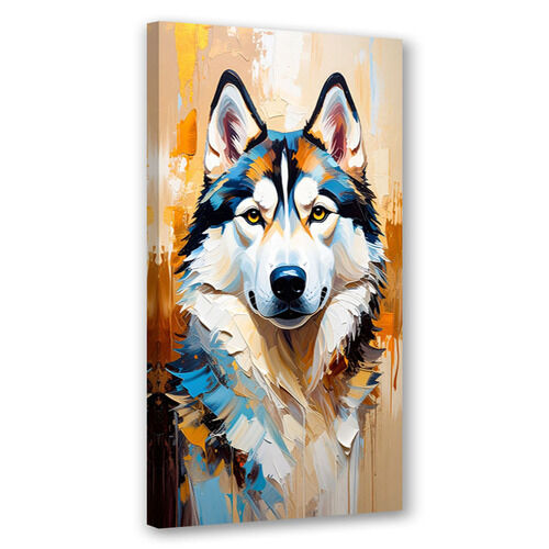 Lærred print, Siberian Husky Hund Dyre