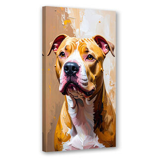 Lærred print, Pitbull Hund Dyre