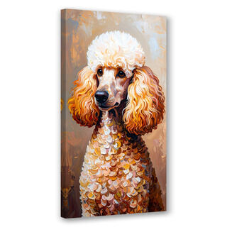 Lærred print, Puddel Hund Dyre