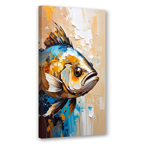 Lærred print, Fisk Havdyr