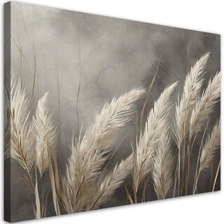 Lærred print, græs, natur, botanik - (60x40)