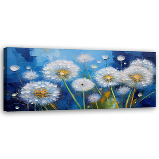 Lærred print, Blæserplanter Blomster Dråber rosenrødt - (120x40)