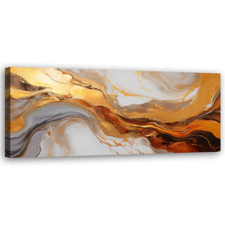 Lærred print, Tekstur guld kobber abstrakt - (90x30)