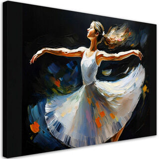 Lærred print, Ballerina kvindedans - (120x80)