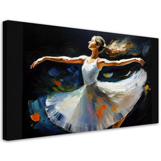 Lærred print, Ballerina kvindedans - (80x40)