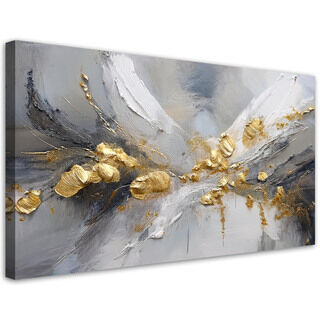 Lærred print, Guld Glamour Abstraktion - (80x40)