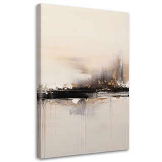 Lærred print, Beige abstraktion - (40x60)