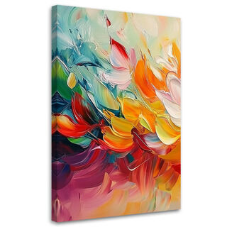 Lærred print, Farverig moderne abstraktion - (40x60)