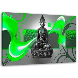 Lærred print, Buddha-figur - abstrakt