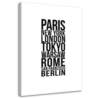 Lærred print, Paris London Tokyo