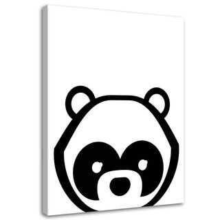 Lærred print, Kontrast panda