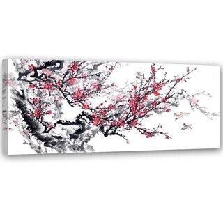 Lærred print, Japanske kirsebærblomster