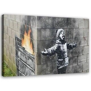 Lærred print, Dreng Port Talbot vægmaleri Banksy