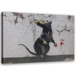 Lærred print, Banksy Rottens pote