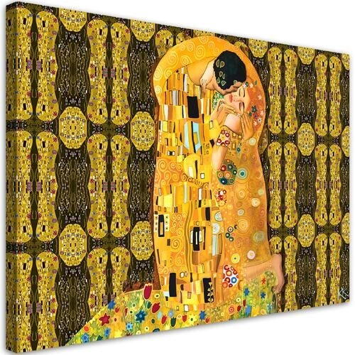 Lærred print, G.Klimt Opfyldelse Kvinde Abstraktion