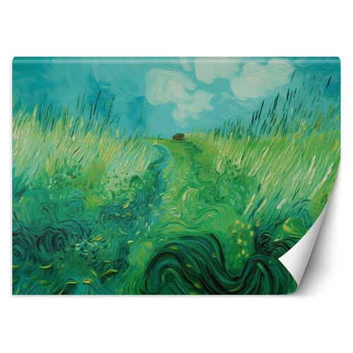 Wallpaper, Field with green wheat - V. van Gogh