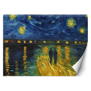 Wallpaper, Starry night over the Rhone - V. van Gogh