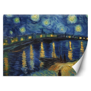 Wallpaper, Starry night over the Rhone - V. van Gogh