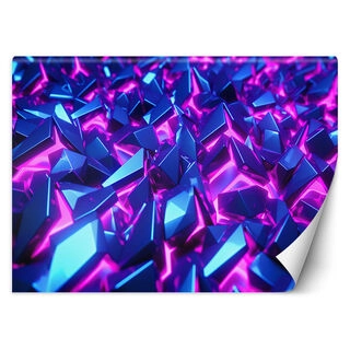 Wallpaper, Neon crystals 3D