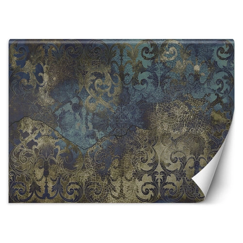 Wallpaper, Blue vintage ornament