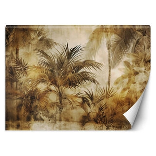 Wallpaper, Tropical plants in sepia